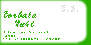 borbala muhl business card