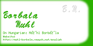 borbala muhl business card